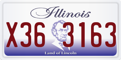 IL license plate X363163