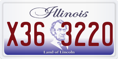 IL license plate X363220