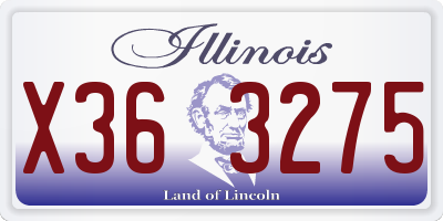 IL license plate X363275