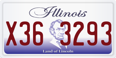 IL license plate X363293