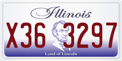 IL license plate X363297