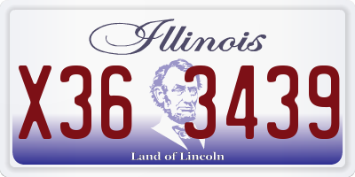 IL license plate X363439