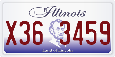 IL license plate X363459