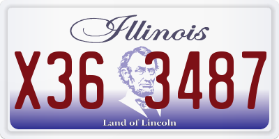 IL license plate X363487
