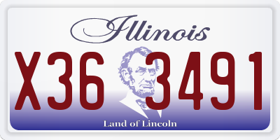 IL license plate X363491