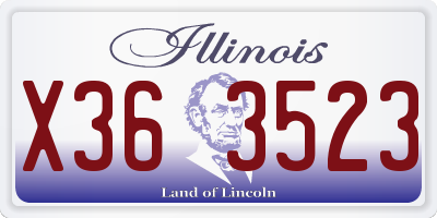IL license plate X363523