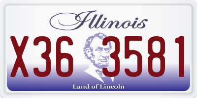 IL license plate X363581