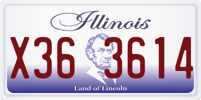 IL license plate X363614