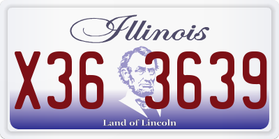 IL license plate X363639