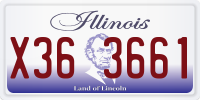 IL license plate X363661