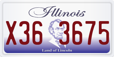 IL license plate X363675