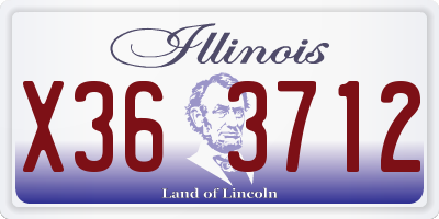 IL license plate X363712
