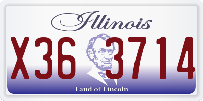 IL license plate X363714