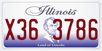 IL license plate X363786