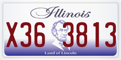 IL license plate X363813
