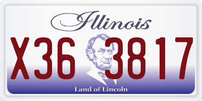 IL license plate X363817