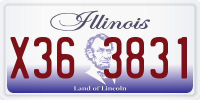 IL license plate X363831