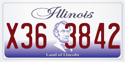 IL license plate X363842