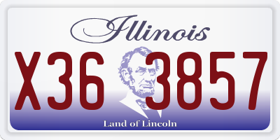 IL license plate X363857