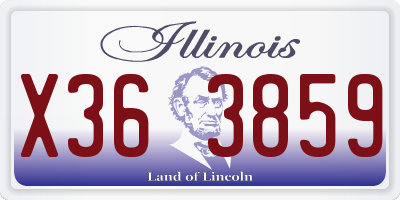IL license plate X363859