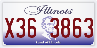 IL license plate X363863