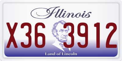 IL license plate X363912