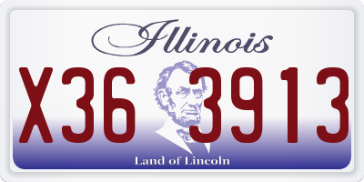 IL license plate X363913
