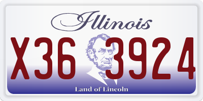 IL license plate X363924