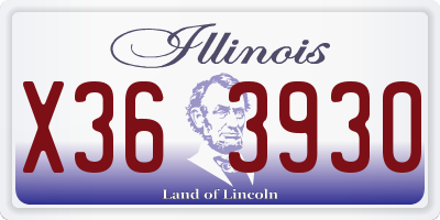 IL license plate X363930