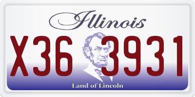 IL license plate X363931
