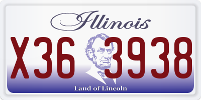 IL license plate X363938