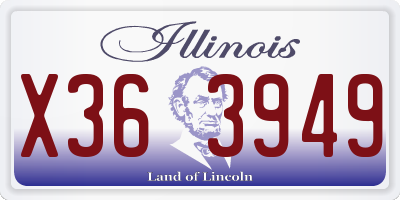IL license plate X363949