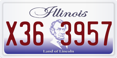 IL license plate X363957