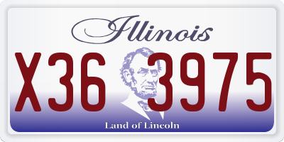 IL license plate X363975