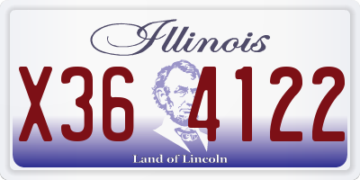 IL license plate X364122