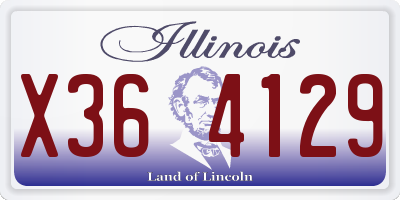 IL license plate X364129