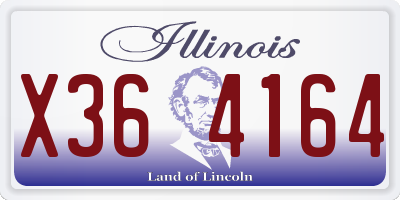 IL license plate X364164