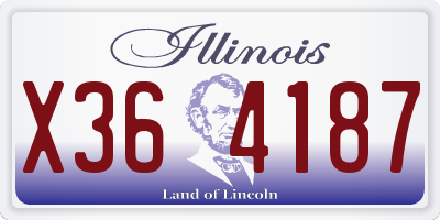 IL license plate X364187