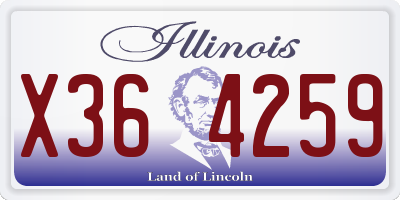 IL license plate X364259