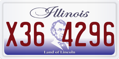 IL license plate X364296