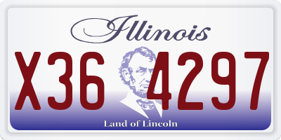 IL license plate X364297