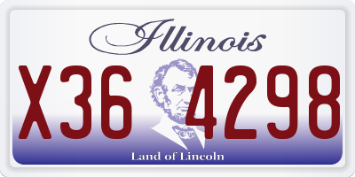 IL license plate X364298