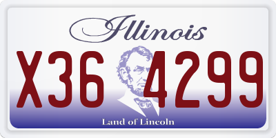 IL license plate X364299