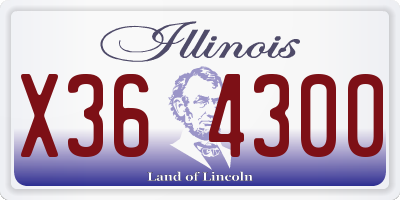 IL license plate X364300