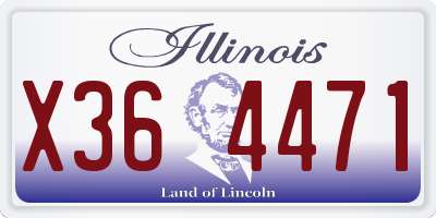 IL license plate X364471