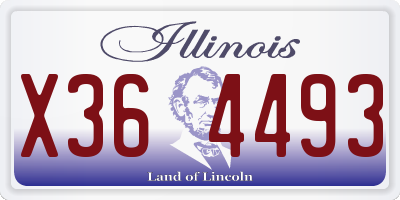 IL license plate X364493