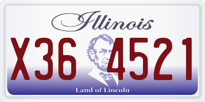 IL license plate X364521
