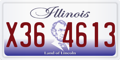 IL license plate X364613