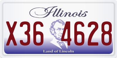 IL license plate X364628