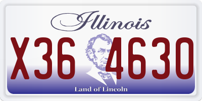 IL license plate X364630